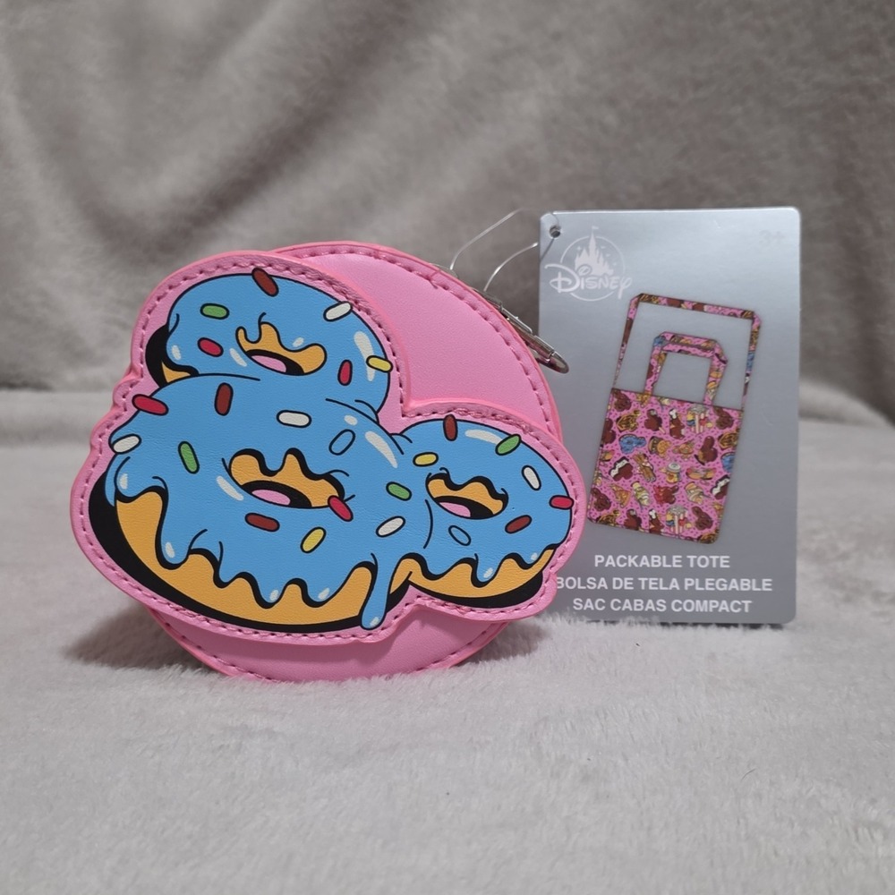 Disney Mickey Mouse Donut Packable Tote Disney Parks Eats 2025 donut collection